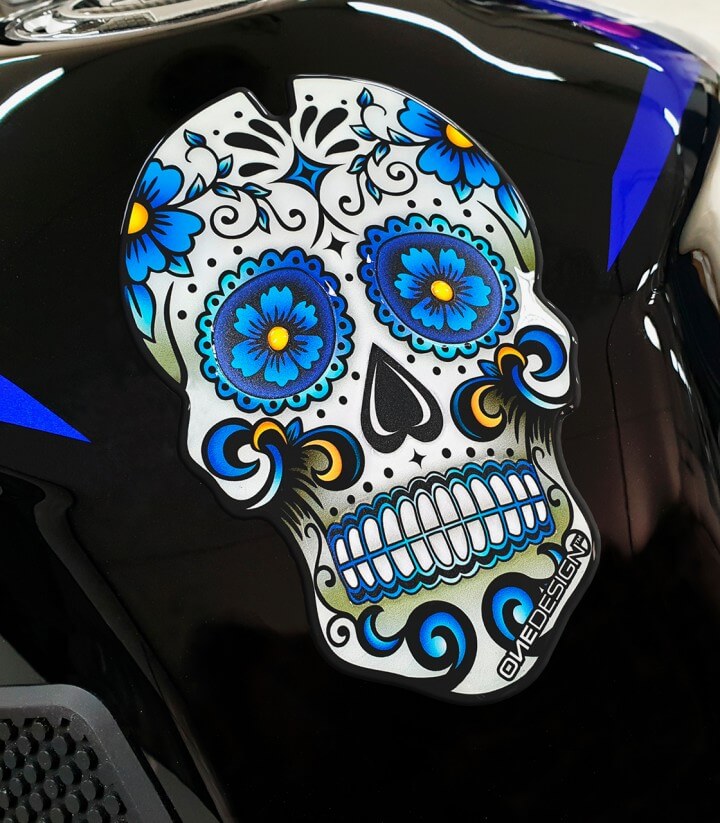 Protector depósito Skull color Azul de Puig 3673A