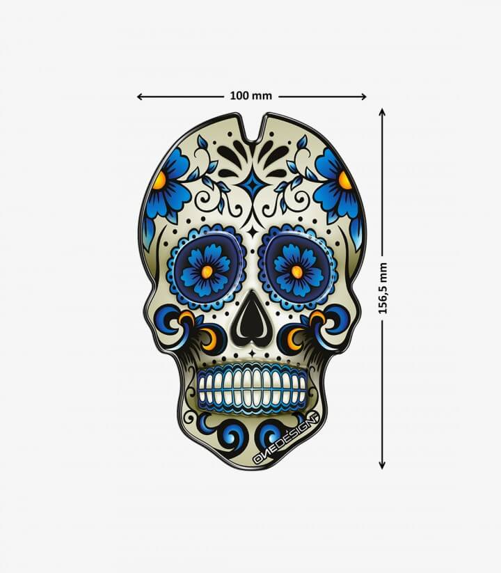 Tankpad Skull in der Farbe Blau von Puig 3673A