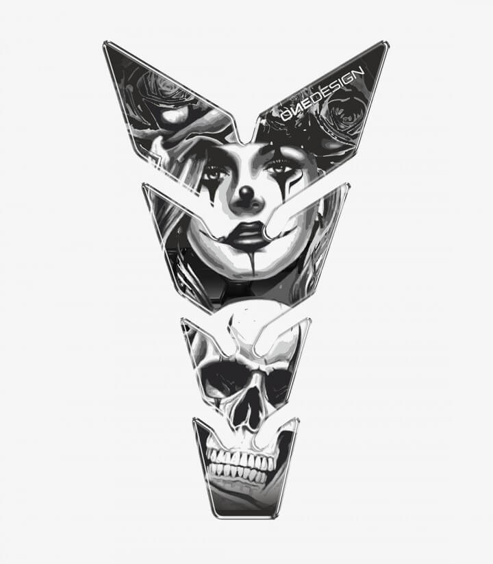 Tankpad Skull & Poker in der Farbe Schwarz von Puig 21435N