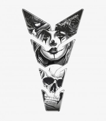 Tankpad Skull & Poker in der Farbe Schwarz von Puig 21435N