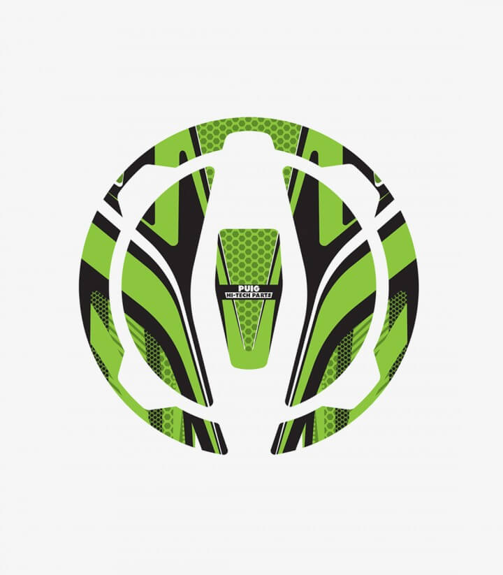 Protector tapón depósito Puig Radikal Verde 9362V para varios modelos de Kawasaki