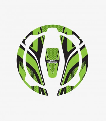 Protector tapón depósito Puig Radikal Verde 9362V para varios modelos de Kawasaki