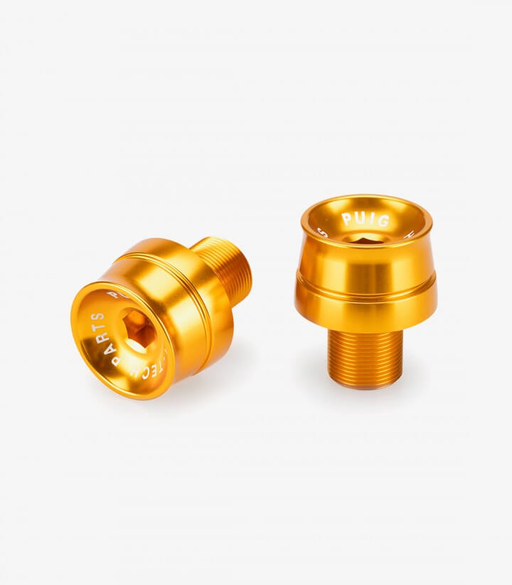 Puig Speed Bar Ends in Golden for Kawasaki ZX-6R/ZX-10R Ninja