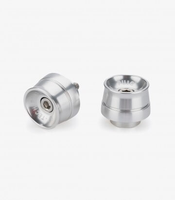 Puig Lenkerendgewichte Speed 21015P in Silber für several Yamaha models