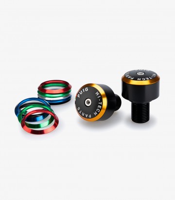 Puig Lenkerendgewichte Balance 21455N für Lenker in Schwarz mit Ringen