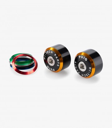 Puig Lenkerendgewichte Balance 21466N in Schwarz mit Ringen für several Kawasaki models