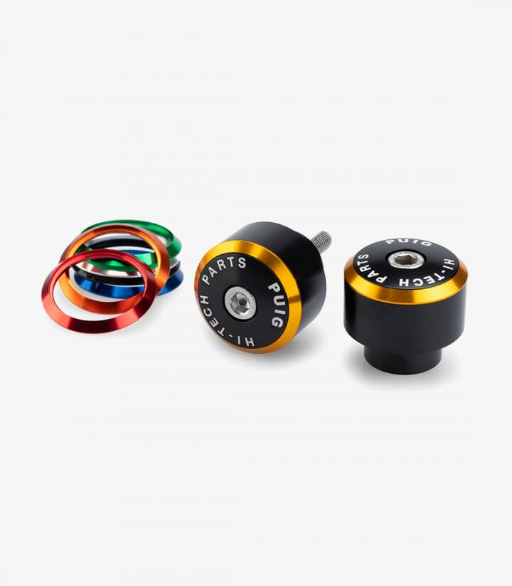 Puig Lenkerendgewichte Balance 21669N in Schwarz mit Ringen für Honda NC750X (25-26), XL750 Transalp (23-26)
