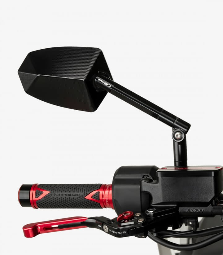 Puig Lenkerendgewichte Balance 21669N in Schwarz mit Ringen für Honda NC750X (25-26), XL750 Transalp (23-26)