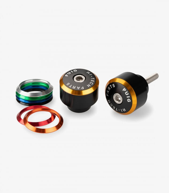 Puig Lenkerendgewichte Balance 21694N in Schwarz mit Ringen für several Honda models