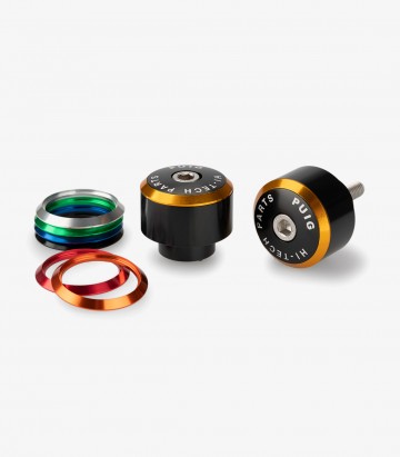 Puig Lenkerendgewichte Balance 21696N in Schwarz mit Ringen für several Honda models