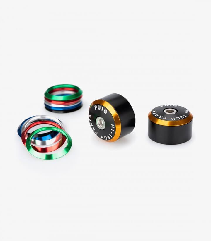 Puig Lenkerendgewichte Balance 21978N in Schwarz mit Ringen für several Husqvarna and KTM models