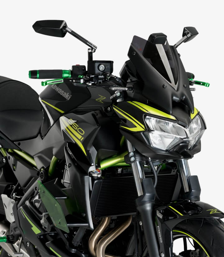 Naked side winglets 20328V for Kawasaki Z650 Green by Puig