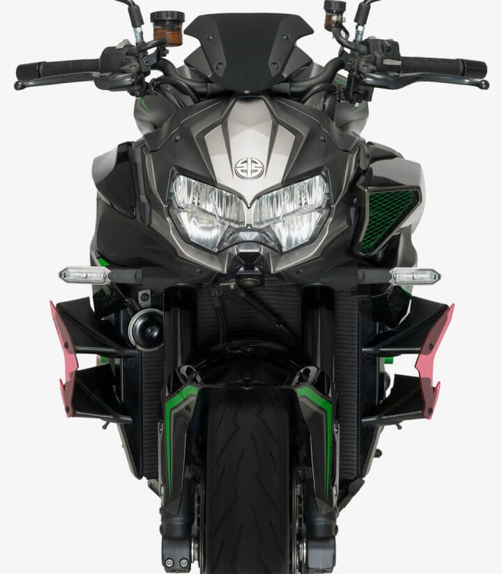 Alerones laterales Naked 20832R para Kawasaki Z H2 color Rojo de Puig