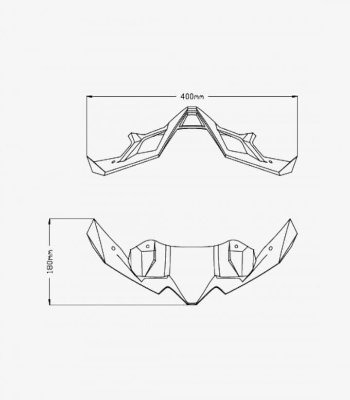 Alerones frontales Naked 20626J para Kawasaki Z900/SE color Negro mate de Puig