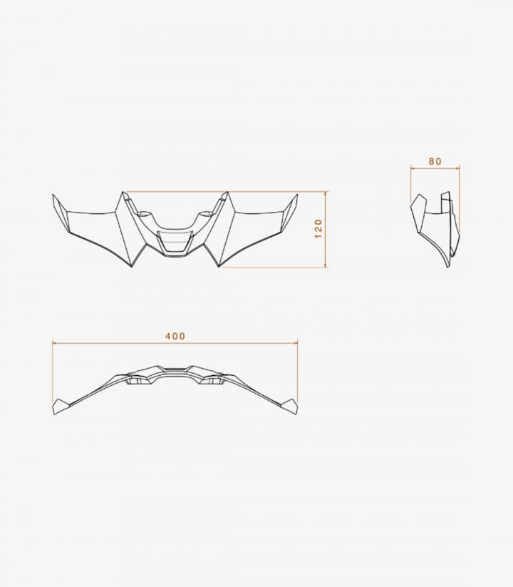 Winglets vorne Naked 21129J Puig Yamaha MT-07 (21-24) Mattschwarz