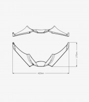 Naked frontal winglets 21133C for Yamaha MT-09/SP Carbon simile by Puig