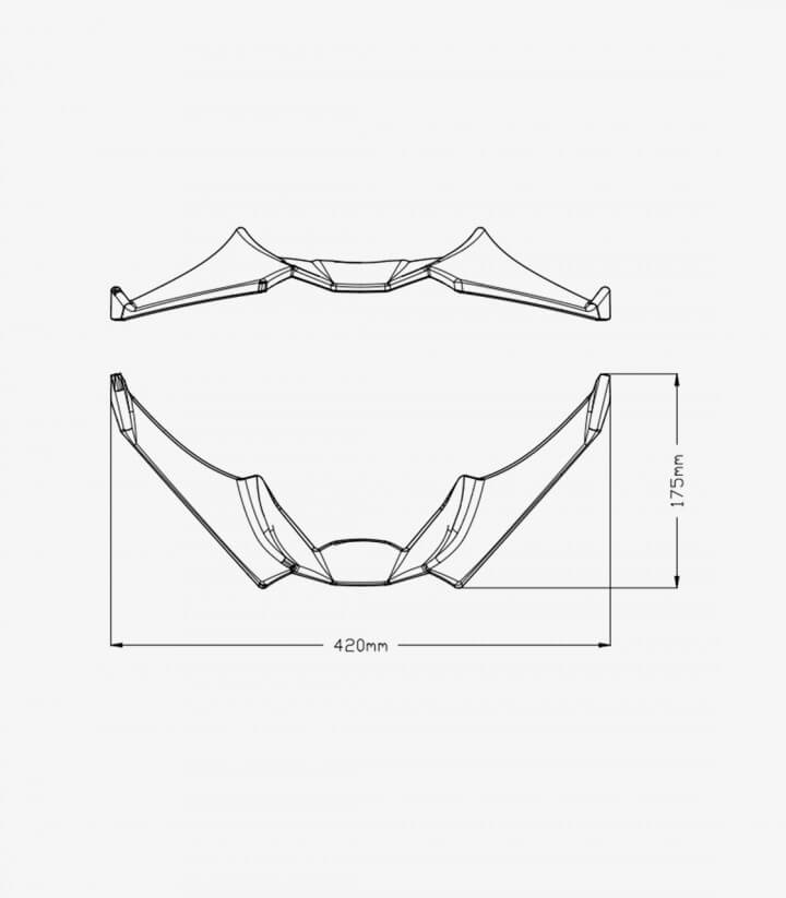 Alerones frontales Naked 21133J para Yamaha MT-09/SP color Negro mate de Puig