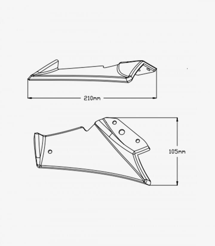 Winglets vorne Naked 21471J Puig Yamaha MT-10 (22-26) Mattschwarz