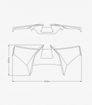 Naked frontal winglets 21519J for Honda CB750 Hornet Matt black by Puig