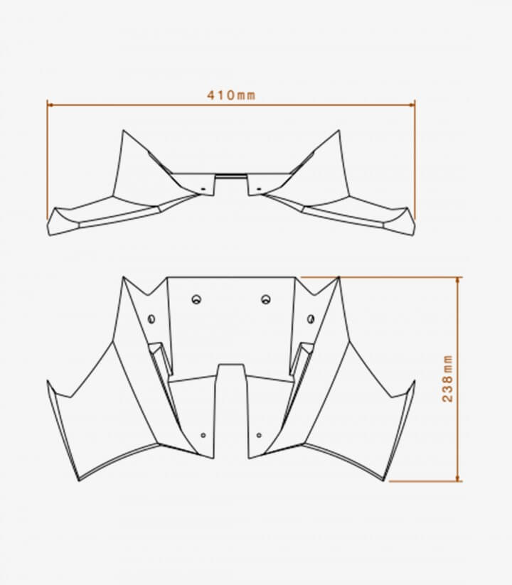 Alerones frontales Naked 21704J para Suzuki GSX-8S color Negro mate de Puig