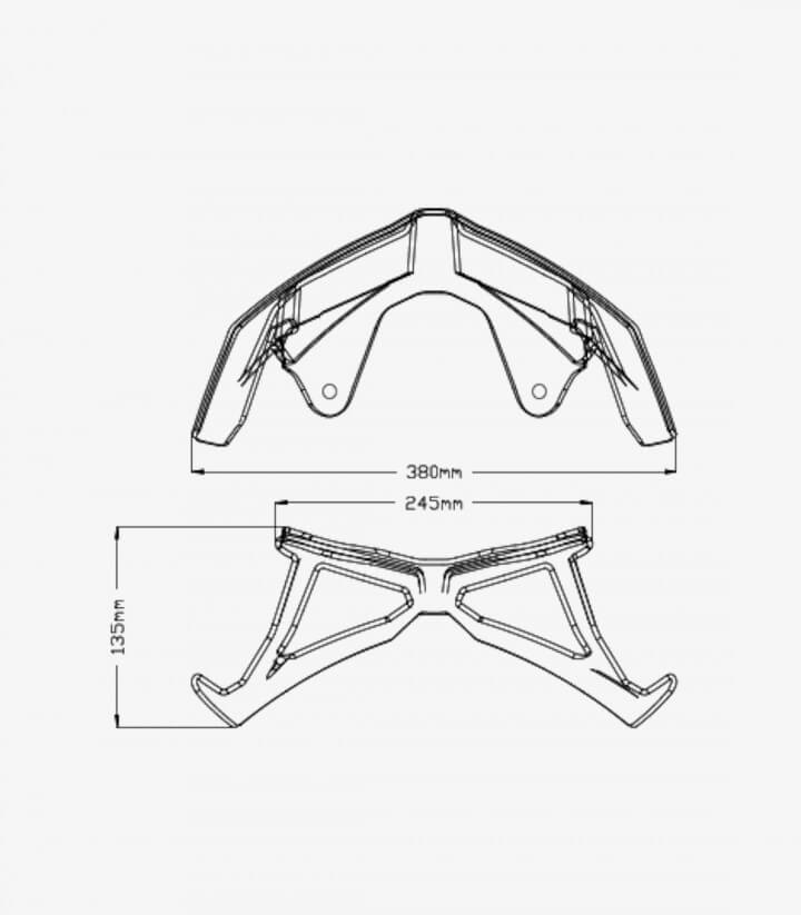 Winglets vorne Naked 3482J Puig Yamaha MT-09 (17-20) Mattschwarz