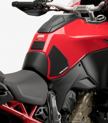 Seitliches Tankpad Ducati Multistrada V4/V4S/Pikes Peak/Rally/RS in der Farbe Schwarz von Puig 21303N