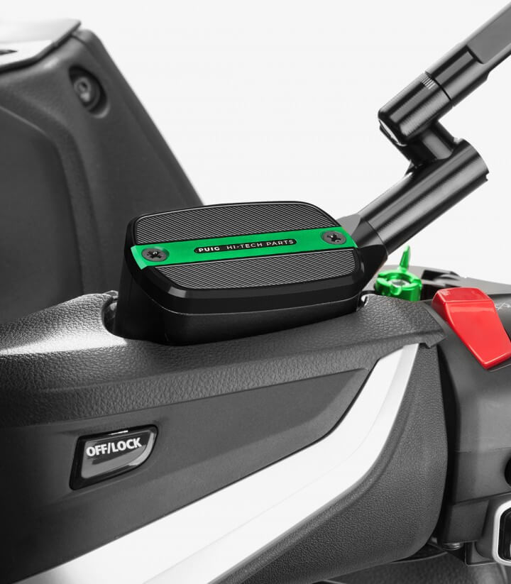 Deckel Puig für den Flüssigkeitsbehälter (Bremse) in der Farbe Grün 9269V für Yamaha TMAX 500/530/560 (08-26)