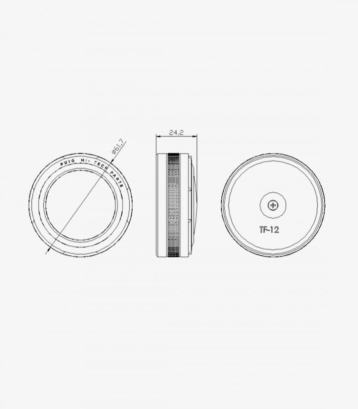 Deckel Puig für den Flüssigkeitsbehälter (Bremse) in der Farbe Silber 9272P für several BMW models