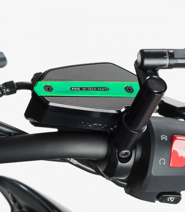Deckel Puig für den Flüssigkeitsbehälter (Bremse) in der Farbe Grün 9275V für several Kawasaki models