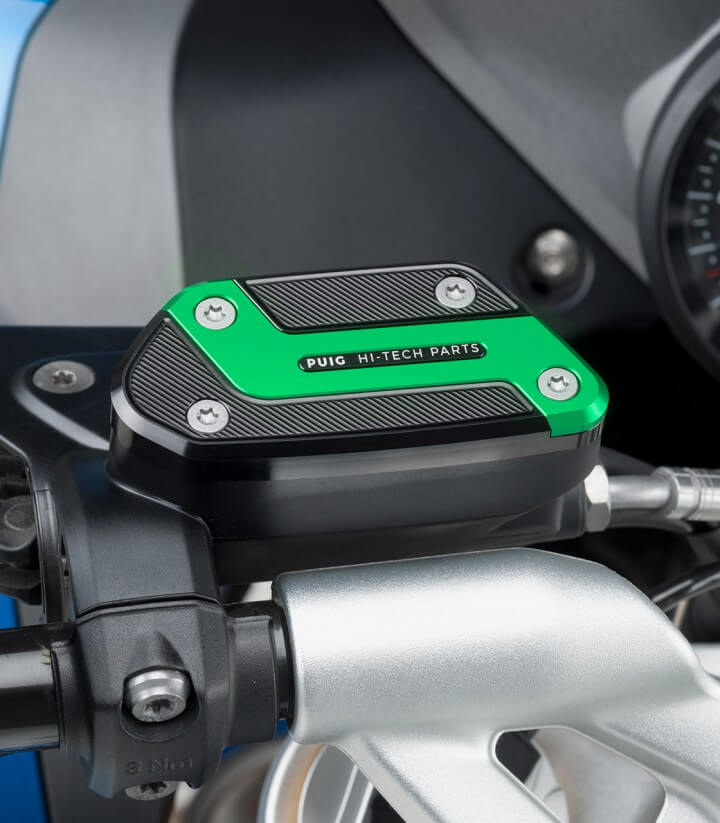 Deckel Puig für den Flüssigkeitsbehälter (Kupplung) in der Farbe Grün 9282V für several BMW models
