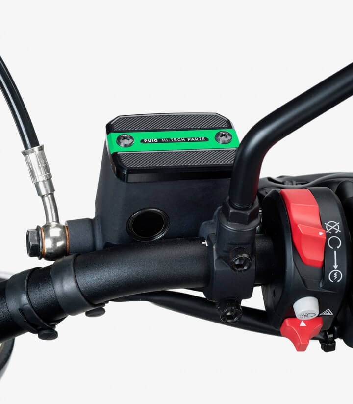 Deckel Puig für den Flüssigkeitsbehälter (Bremse) in der Farbe Grün 9499V für several Ducati and Kymco models