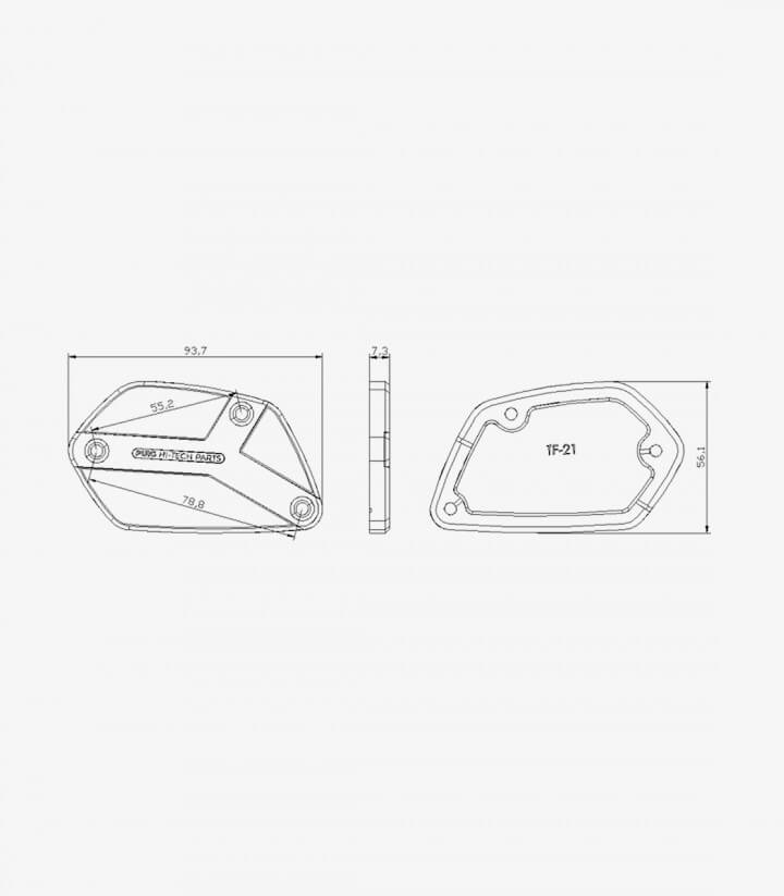 Tapa depósito líquido embrague Puig color Azul 9531A para BMW R NINET