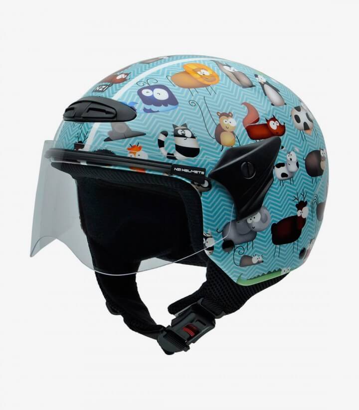 NZI Helix Jr Animals Open Face Helmet 050269G711