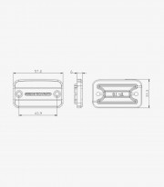 Tapa depósito líquido embrague Puig color Dorado 9540O para Ducati Scrambler 1100, Kymco AK550