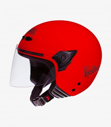 NZI Helix Jr Red Open Face Helmet