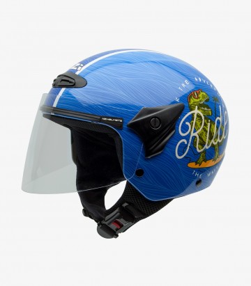 NZI Helix Jr Dinoride Open Face Helmet