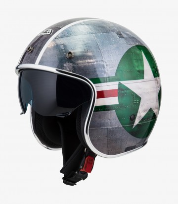 NZI Rolling 4 Sun Italian Aeronautic Open Face Helmet