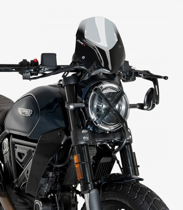 Ducati Scrambler Full Throttle / Icon / Nightshift (2023 - 2024) Puig Naked New Generation Sport Smoked Windshield 21580H