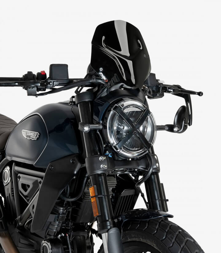 Windschild Puig New Generation Sport Ducati Scrambler Full Throttle/Icon/Nightshift (23-26) Schwarz 21580N