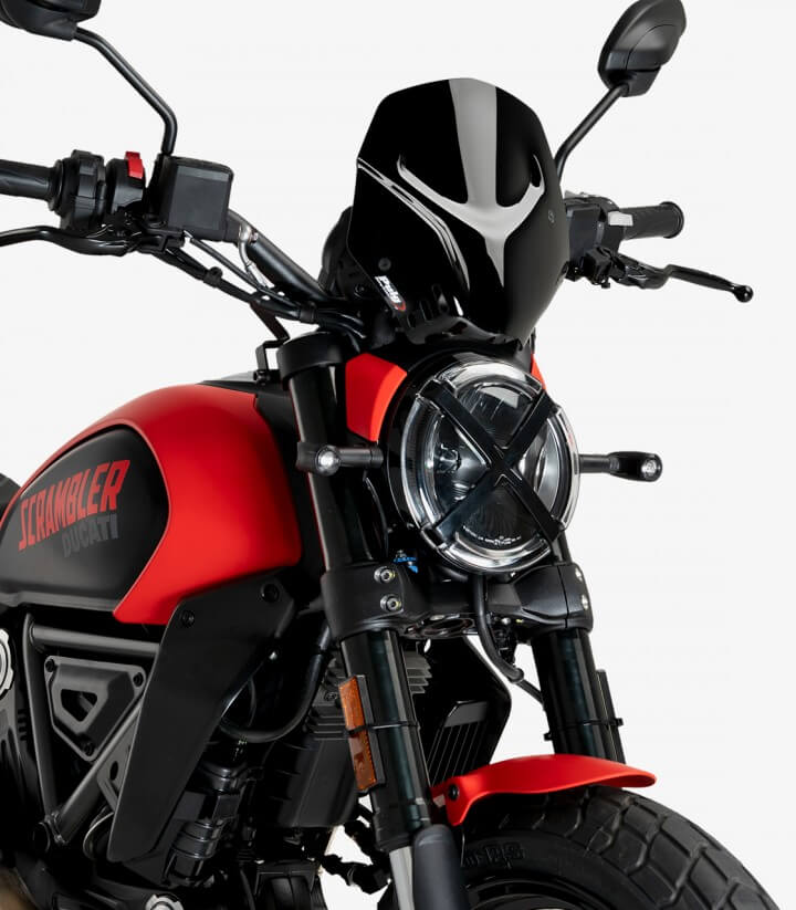 Windschild Puig New Generation Sport Ducati Scrambler Full Throttle/Icon/Nightshift (23-26) Schwarz 21580N
