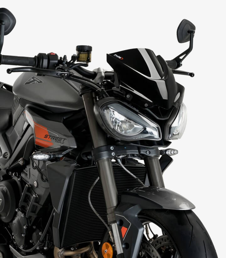 Windschild Puig New Generation Sport Triumph Street Triple 765 R/RS (23-26) Schwarz 21592N