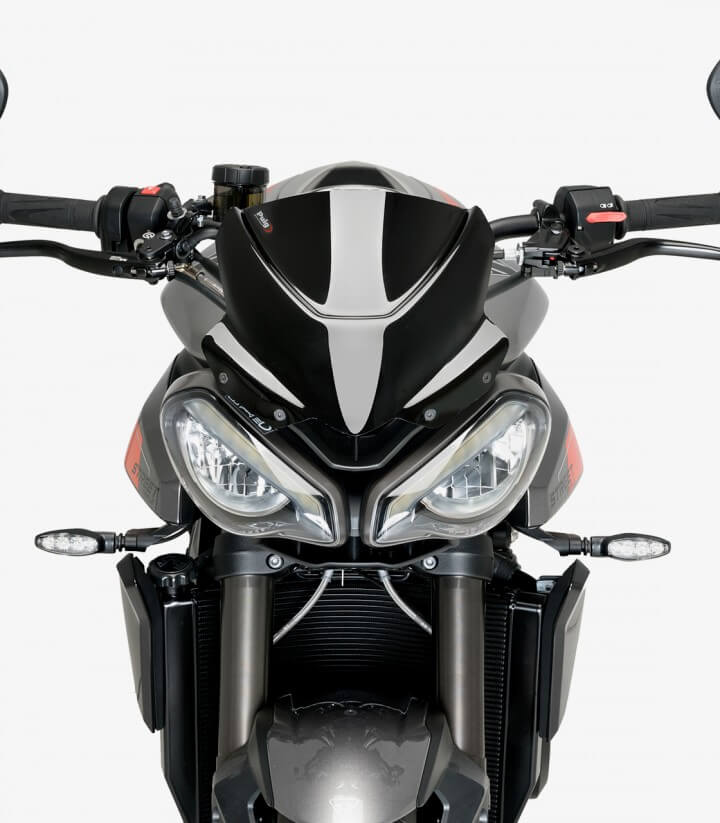 Windschild Puig New Generation Sport Triumph Street Triple 765 R/RS (23-26) Schwarz 21592N