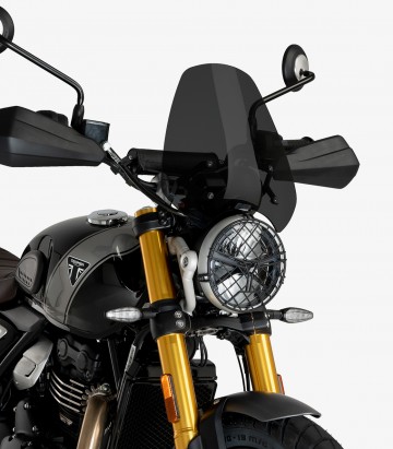 Cúpula Puig Naked New Generation Sport Triumph Scrambler 400X (2024), Speed 400 (2024) Ahumado oscuro 21933F