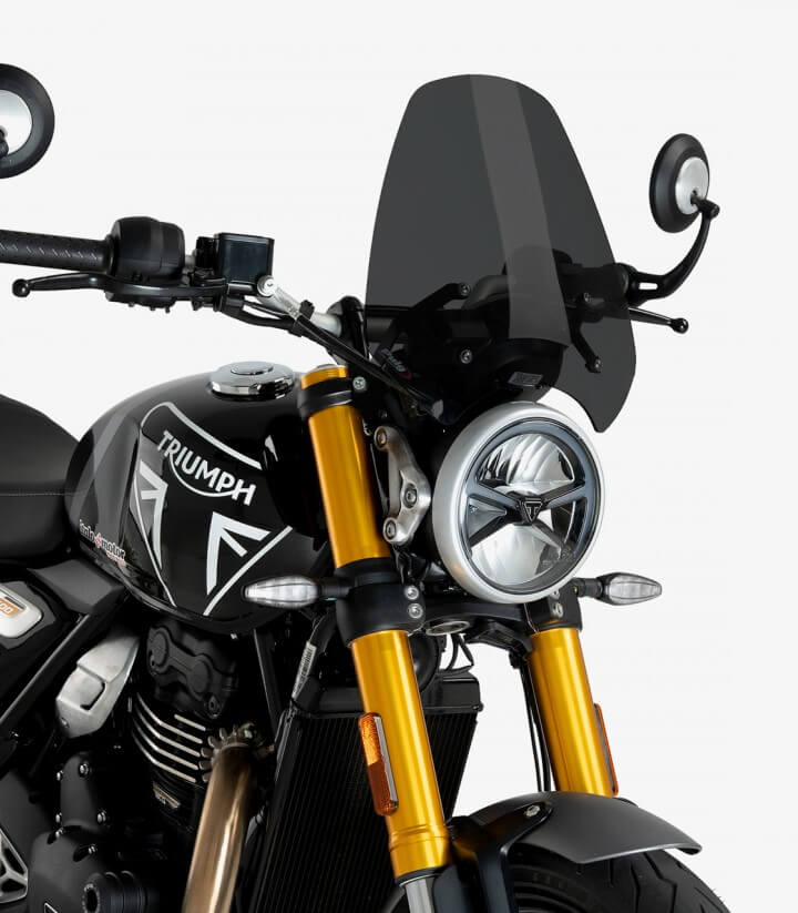 Cúpula Puig Naked New Generation Sport Triumph Scrambler 400X  (2024), Speed 400 (2024) Ahumado oscuro 21933F
