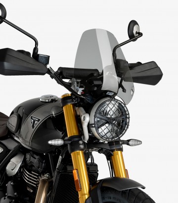 Triumph Scrambler 400X (2024), Speed 400 (2024) Puig Naked New Generation Sport Smoked Windshield 21933H