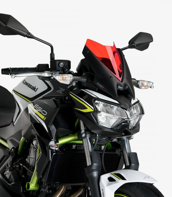 Windschild Puig New Generation Sport Kawasaki Z650 (20-26) Rot 3864R