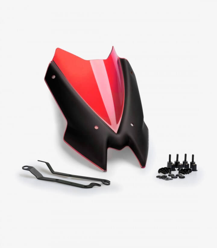 Windschild Puig New Generation Sport Kawasaki Z900 (20-24) Rot 3840R