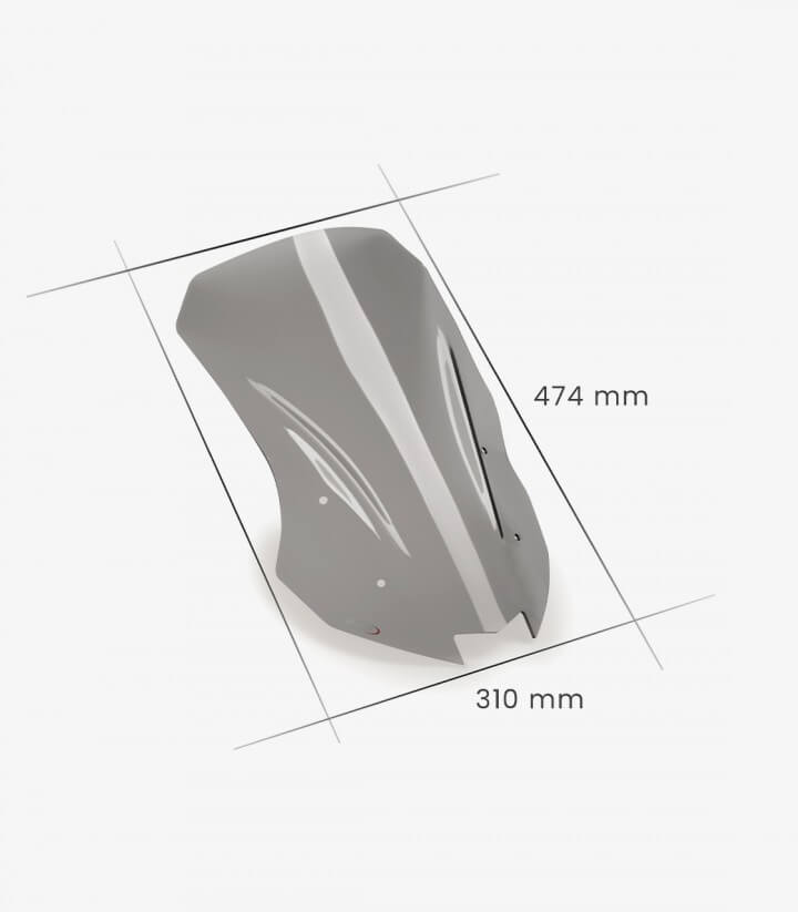 Windschild Puig Touring Kawasaki KLR 650 (22-26) Getönt 21393H