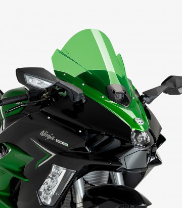 Windschild Puig Z-Racing Kawasaki Ninja H2 SX (23-26) Grün 21714V