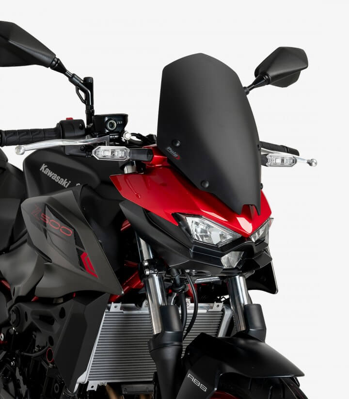 Windschild Puig New Generation Touring Kawasaki Z500 (24-26) Mattschwarz 22009J